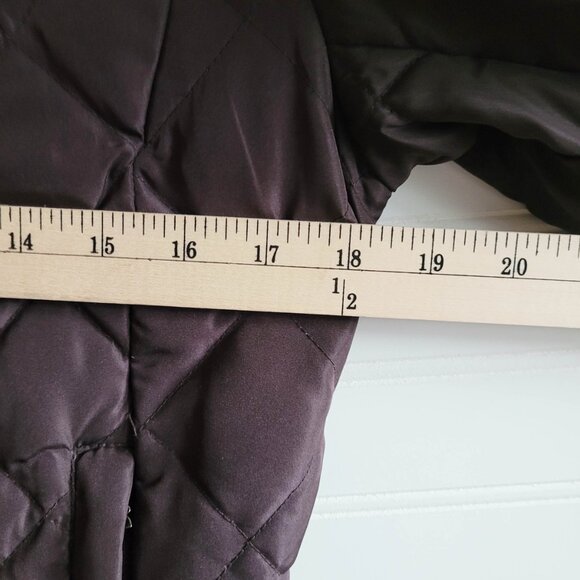 Kenneth Cole Reaction Quilted Jacket Small Brown Feather Down Puffer Lightweight - Picture 5 of 10